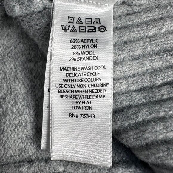 Cynthia Rowley Women's Surplice V-Neck Collar Tunic Sweater, Size Medium, Grey - Picture 8 of 10